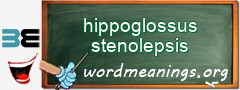 WordMeaning blackboard for hippoglossus stenolepsis